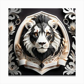 Lion Paper Art Canvas Print