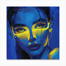 Neon Girl Canvas Print