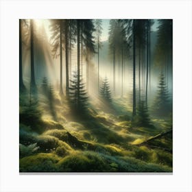 Forest In The Morning Canvas Print