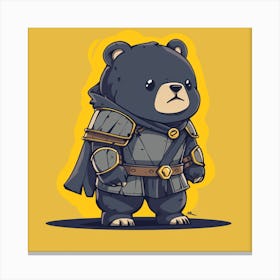 Bear In Armor Canvas Print