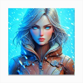 Futuristic Lady Canvas Print