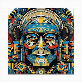 Aztec Head Canvas Print