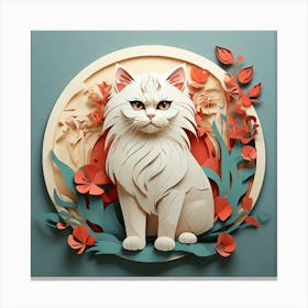 Minimalist, Persian cat Canvas Print