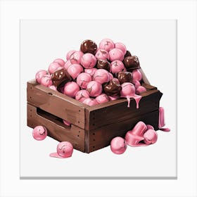 Pink Candy Crate 2 Canvas Print