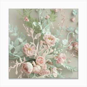 Pink Floral Arrangement Canvas Print