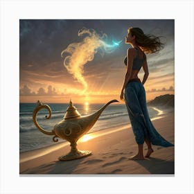 My Genie, What A Big Lamp You Have! 1 Canvas Print