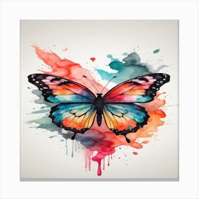 Butterfly Watercolor Painting Canvas Print