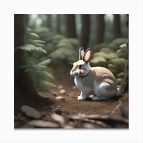 Rabbit In The Woods 9 Canvas Print