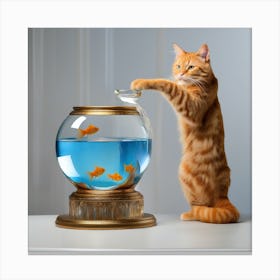 Goldfish In A Bowl 23 Canvas Print