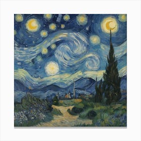 Starry Night By Vincent Image Art Print 1 Canvas Print