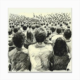 A Stadium Crowd Hand Drawn Sketch Illustration 1718674920 1 Canvas Print