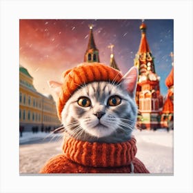 Cute Cat Takes A Selfie 3 Canvas Print