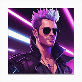 Jude Law With Mohawk and Sunglasses Canvas Print