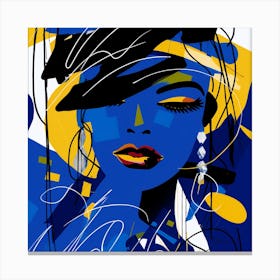 Blue Hat 3 Canvas Print