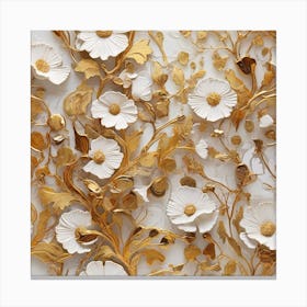 Gold and white 1 Canvas Print