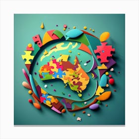 Create The Earth Showing Australia Image Of A Co Canvas Print