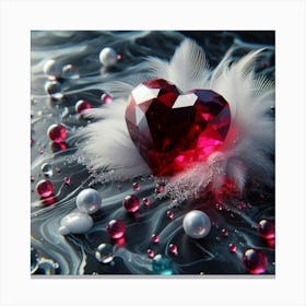 Heart Of Pearls Canvas Print