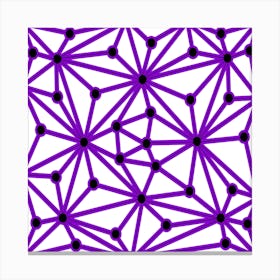 Purple And Black Dots Canvas Print