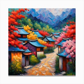 Chinese Village Canvas Print