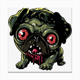 Zombie Pug Canvas Print