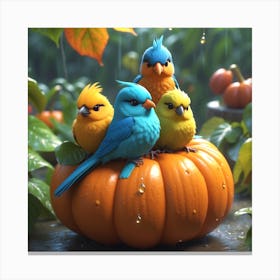 cute birds Canvas Print