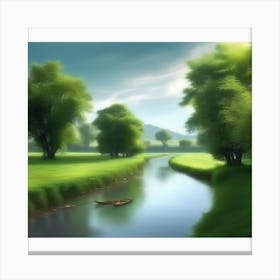 River In The Grass 13 Canvas Print