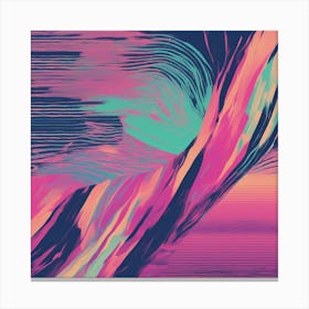 Minimalism Masterpiece, Trace In The Waves To Infinity + Fine Layered Texture + Complementary Cmyk C (22) Canvas Print