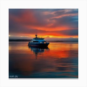 Sunset On The Water 30 Canvas Print