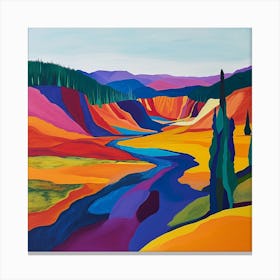 Colourful Abstract Yellowstone National Park 5 Canvas Print