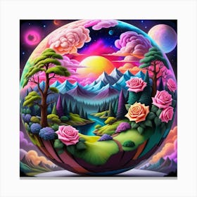 Psychedelic Landscape Canvas Print