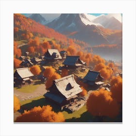 Village In Autumn 15 Canvas Print