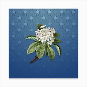 Vintage Shipova Botanical on Bahama Blue Pattern n.1135 Canvas Print