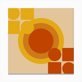 Orange, Yellow, And Brown Circles Canvas Print