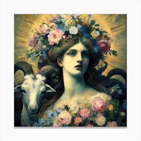 Aphrodite And The Goat Canvas Print
