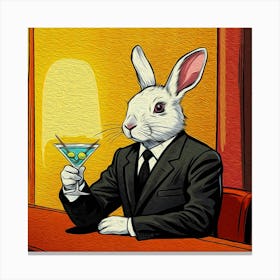 Rabbit In A Suit Leinwandbild