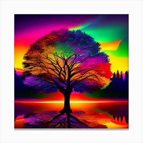 Rainbow Tree 1 Canvas Print