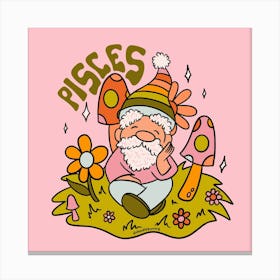 Pisces Gnome Canvas Print