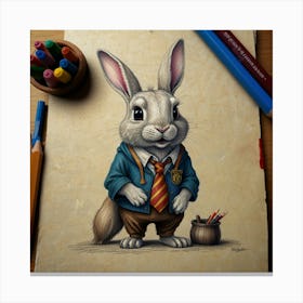 Rabbit In A Suit 2 Canvas Print