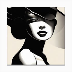 Woman In A Hat Canvas Print