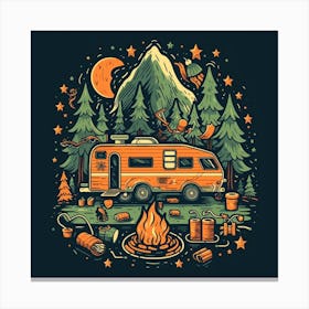 Camping Rv Canvas Print
