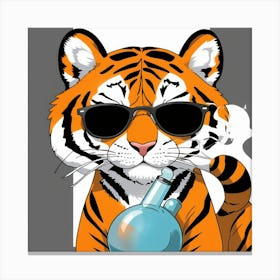 Tiger With A Bomb Canvas Print