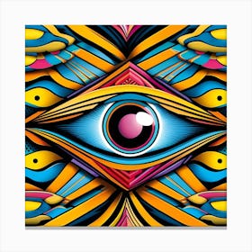 Eye Of God Psychedelic Pop Art Canvas Print