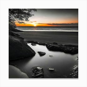 Sunset At The Beach 697 Canvas Print