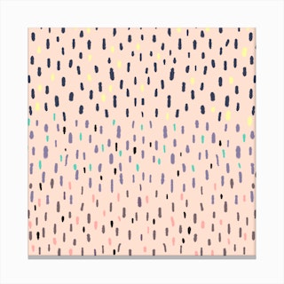 Rain Drop X Pink Sky Canvas Print