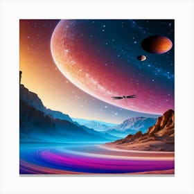 Planets In Space 1 Canvas Print