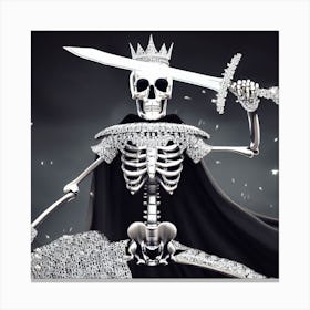 Skeleton With Sword 8 Canvas Print