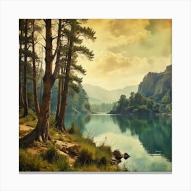 Lake In The Mountains 1 Canvas Print