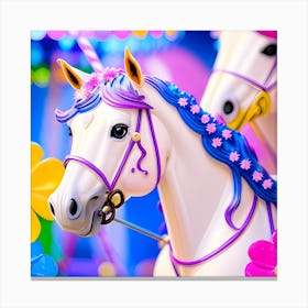 Carousel Horses Canvas Print