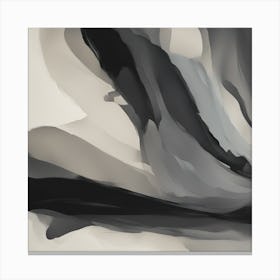 Abstract Black And White Painting 8 Canvas Print