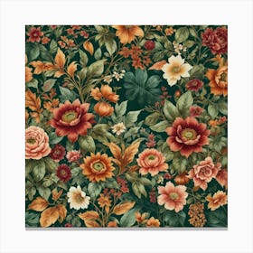 Floral Wallpaper 7 Canvas Print